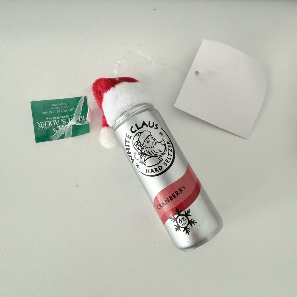 White Claw Christmas Ornament- fun gifts, holiday ornament